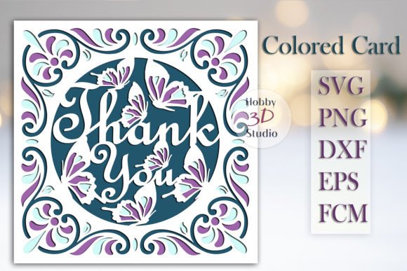 Download Thank You Card SVG Colored Templates SVG - Red Collection