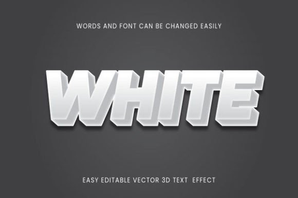 Download White  - 3d Editable Text Design Font - Sign font Collection