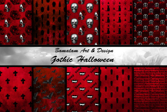 Download Red &amp; Black Gothic Halloween Backgrounds - Red Collection