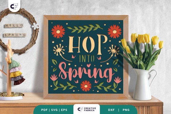 Download Hop into Spring 3D Layered Paper Cut SVG - Red Collection