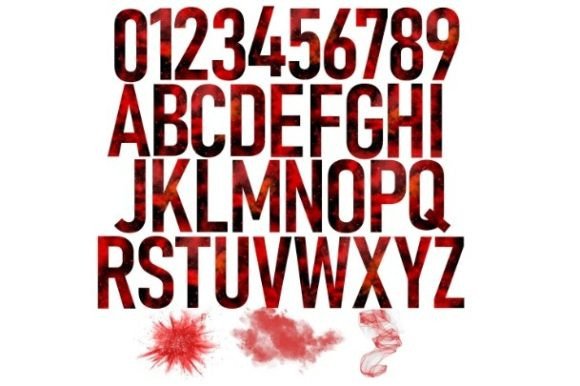 Download Red Fonts Clip Art Black Red Smoke Png - Red Collection