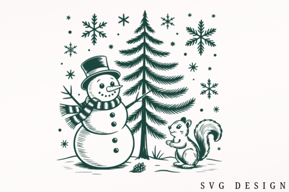 Download Checkered Christmas Snowman SVG Design - Red Collection