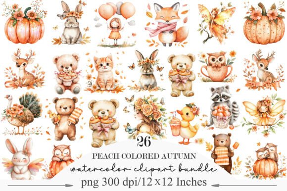 Download Peach Colored Autumn Clipart - Red Collection
