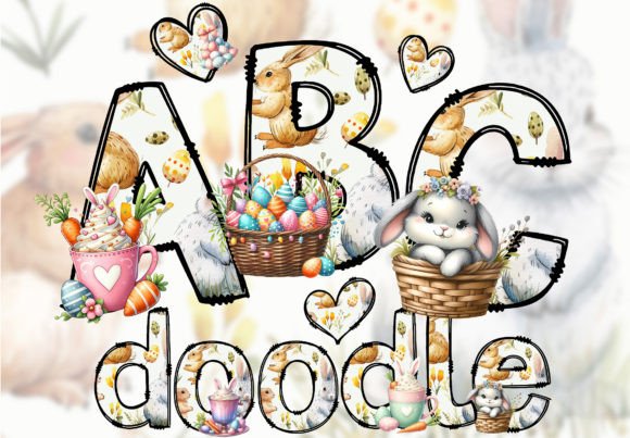 Download Doodle Alphabet Easter PNG Design Font - Sign font Collection