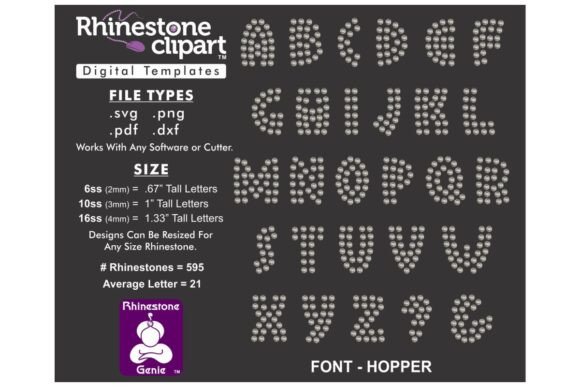 Download Rhinestone Design FONT - HOPPER 1" - Sign font Collection