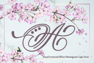 Download Hand Lettered Effect Monogram - Red Collection